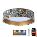 LED Dimmabilno stropno svjetlo SMART GALAXY LED/24W/230V promjer 45 cm 2700-6500K Wi-Fi Tuya višebojno/zlatno + daljinski upravljač