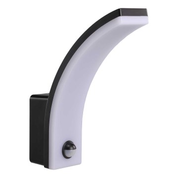 LED Dimmable vanjska zidna lampa sa senzorom pokreta i senzorom sumraka LED/12/15/20W/230V IP65 crna