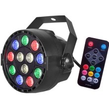 LED Disco reflektor LED/12W/230V multicolor + daljinski upravljač