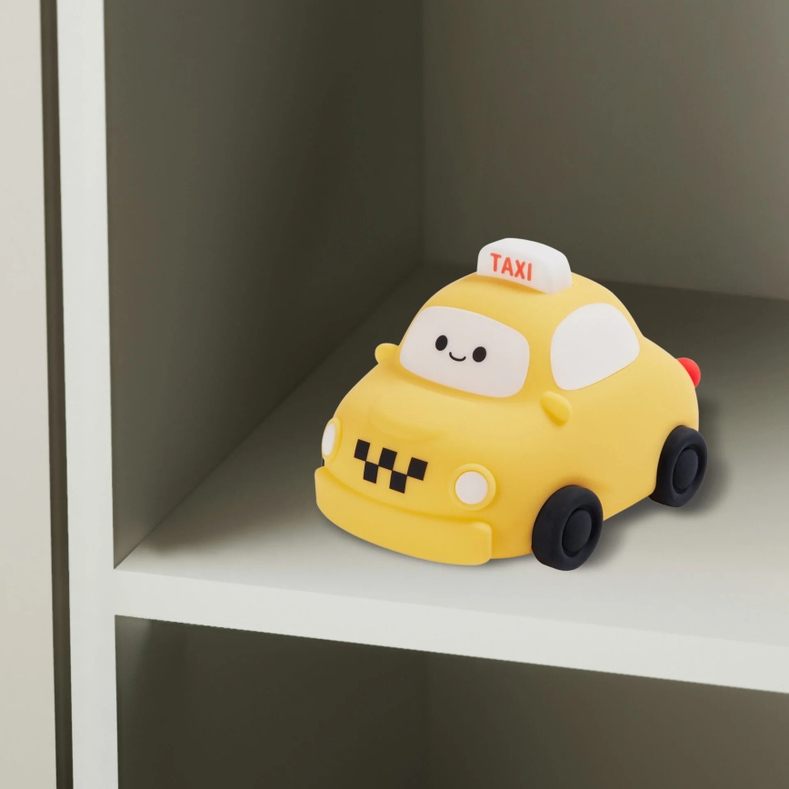 LED Dimmabilna dječja dodirna lampa TAXI LED/1W/5V USB 1200 mAh taksi žuta