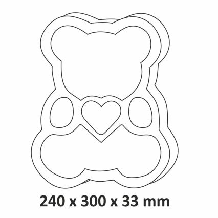 LED Dječja lampa LED/2xAA ružičasti medvjed