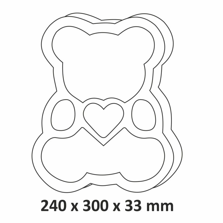 LED Dječja lampa LED/2xAA ružičasti medvjed