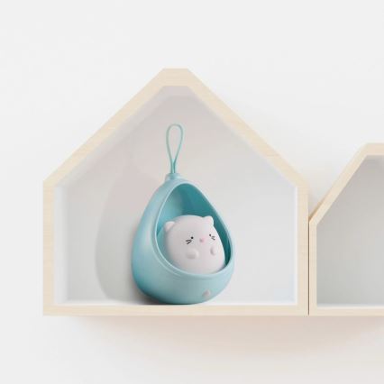 LED Dječja orijentacijska svjetiljka sa senzorom KITTY LED/0,5W/5V USB 1200 mAh plava