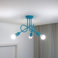 LED dječja plafonska svjetiljka OXFORD 3xE27/15W/230V plava
