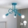 LED dječja plafonska svjetiljka OXFORD 3xE27/15W/230V plava