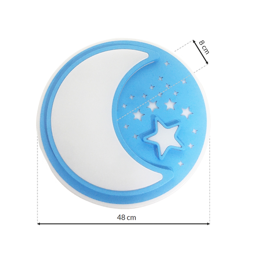 LED Dječja prigušiva stropna svjetiljka NOTTE LED/40W/230V + daljinski upravljač