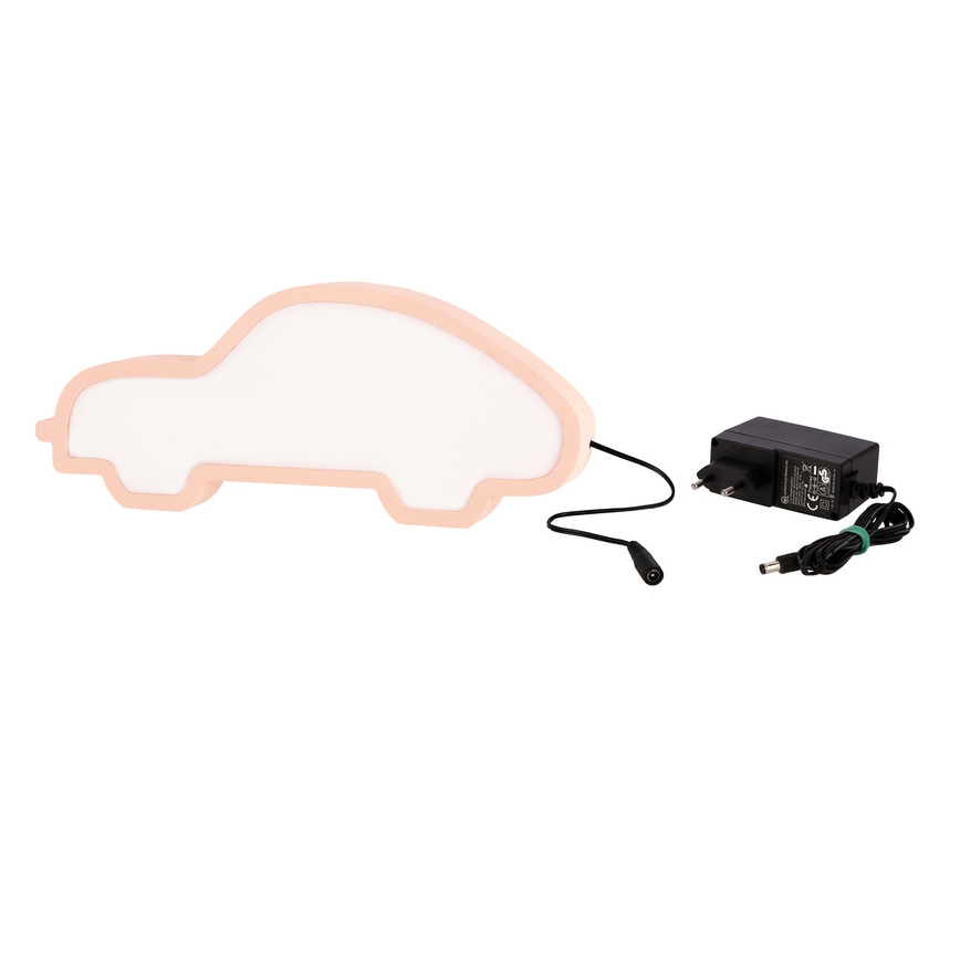 LED Dječja stolna lampa CAR LED/11W/230V ružičasta
