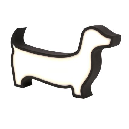 LED dječja stolna lampa DOG LED/12W/230V crna