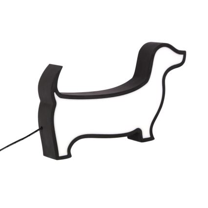 LED dječja stolna lampa DOG LED/12W/230V crna