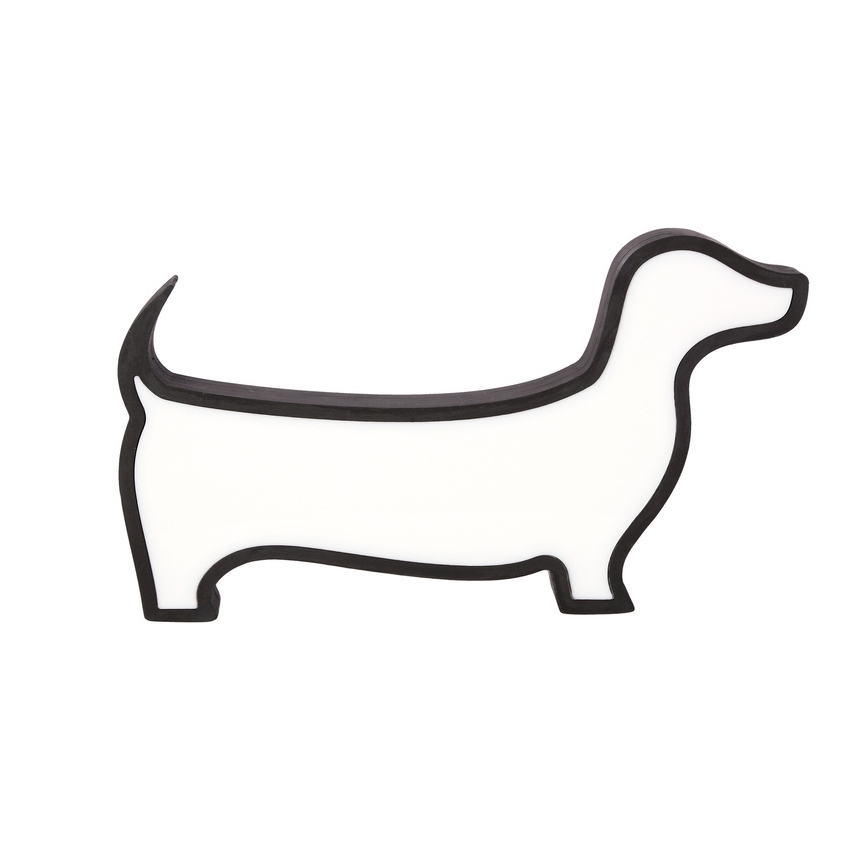 LED dječja stolna lampa DOG LED/12W/230V crna