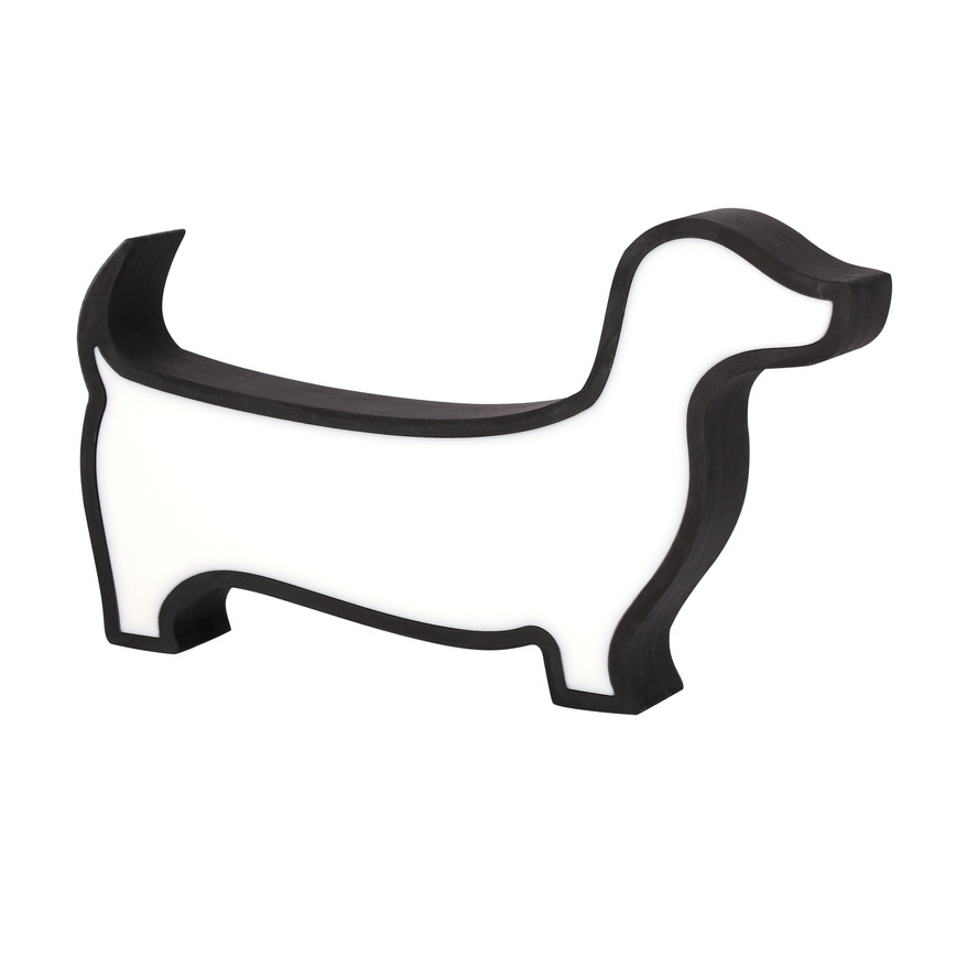 LED dječja stolna lampa DOG LED/12W/230V crna