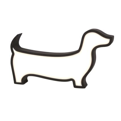 LED dječja stolna lampa DOG LED/12W/230V crna