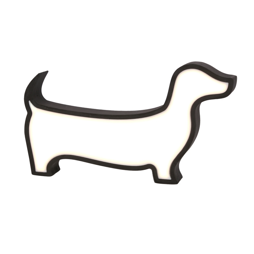 LED dječja stolna lampa DOG LED/12W/230V crna