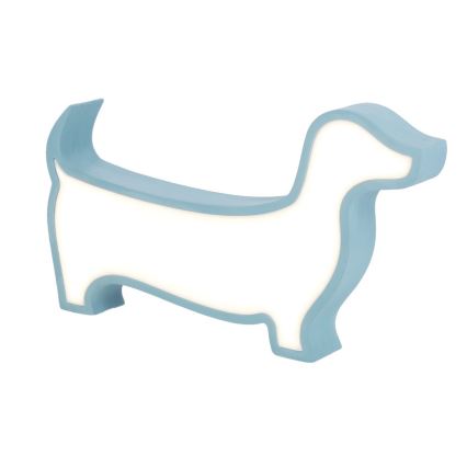 LED Dječja stolna lampa DOG LED/12W/230V plava