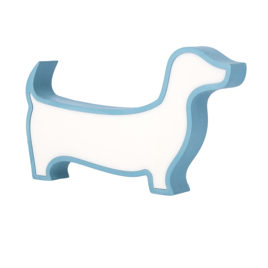LED Dječja stolna lampa DOG LED/12W/230V plava