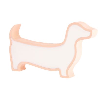 LED dječja stolna lampa DOG LED/12W/230V ružičasta