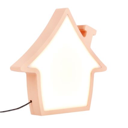 LED Dječja stolna lampa HOUSE LED/10W/230V ružičasta