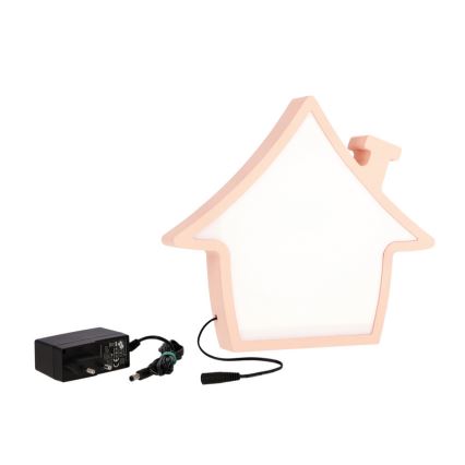 LED Dječja stolna lampa HOUSE LED/10W/230V ružičasta