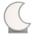 LED Dječja stolna lampa MOON LED/12W/230V siva