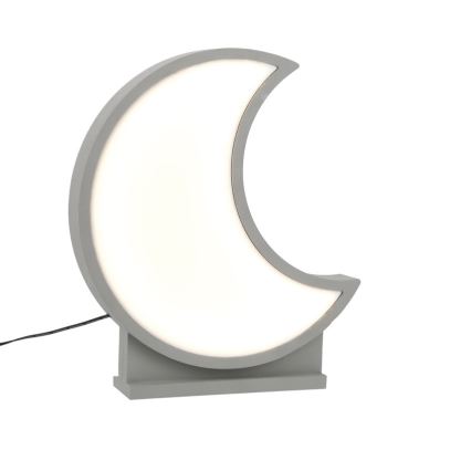 LED Dječja stolna lampa MOON LED/12W/230V siva