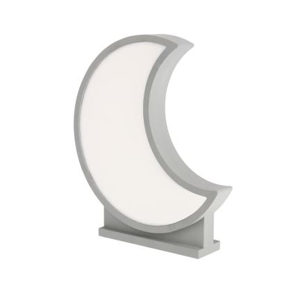 LED Dječja stolna lampa MOON LED/12W/230V siva