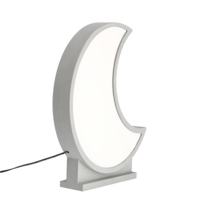LED Dječja stolna lampa MOON LED/12W/230V siva