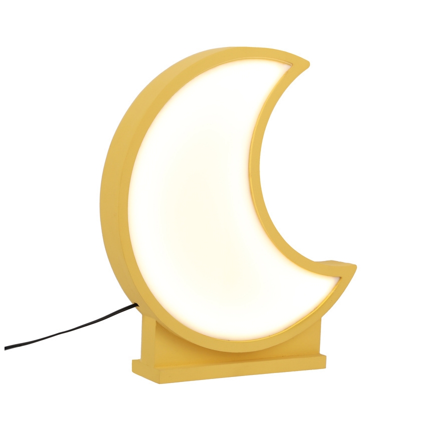 LED dječja stolna lampa MOON LED/12W/230V žuta