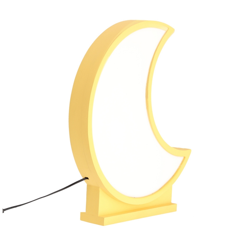 LED dječja stolna lampa MOON LED/12W/230V žuta