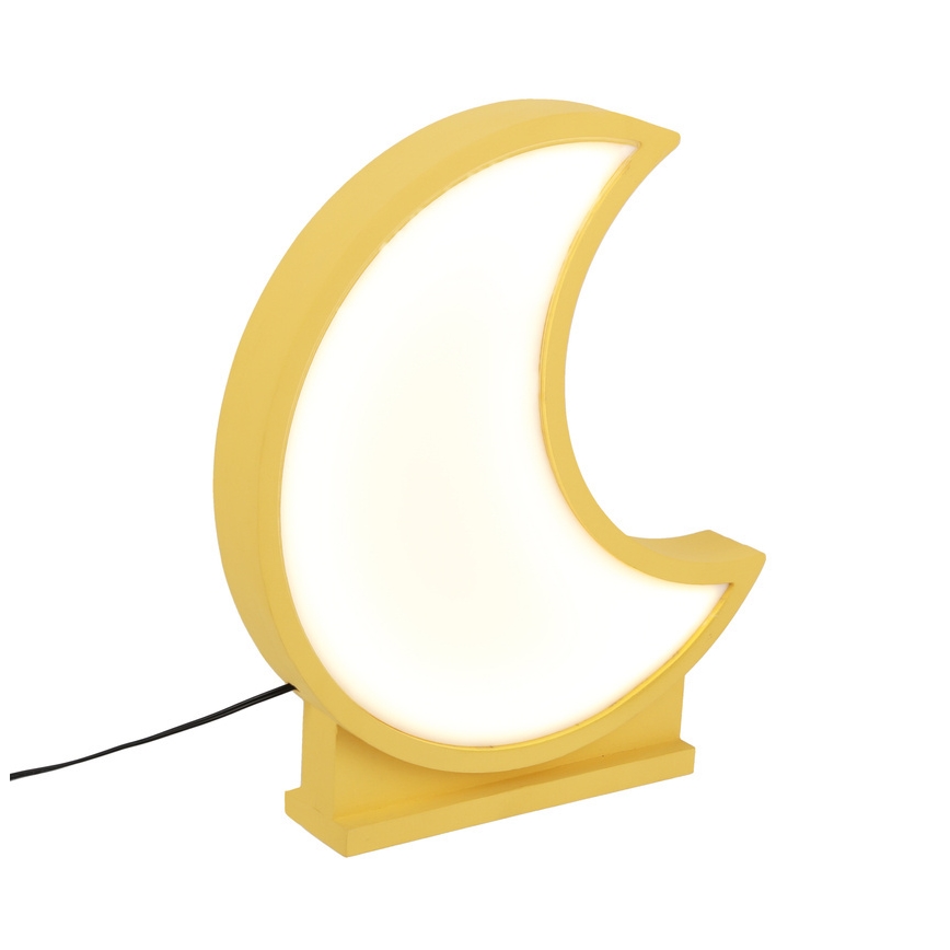 LED dječja stolna lampa MOON LED/12W/230V žuta