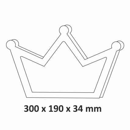 LED Dječja zidna svjetiljka LED/2xAA ružičasta krunica