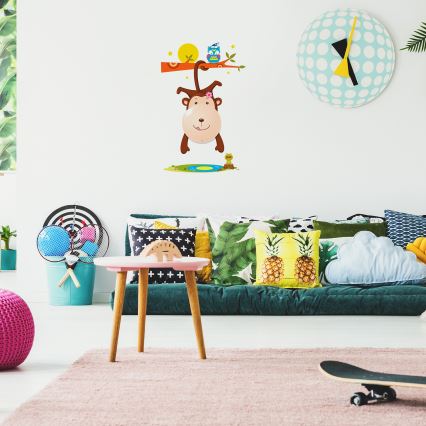 LED dječja zidna svjetiljka MONKEY LED/0,6W/3xAAA