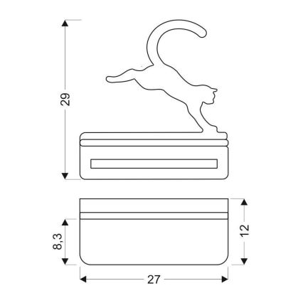 LED Dječja zidna svjetiljka s policom JUMPING CAT LED/5W/230V