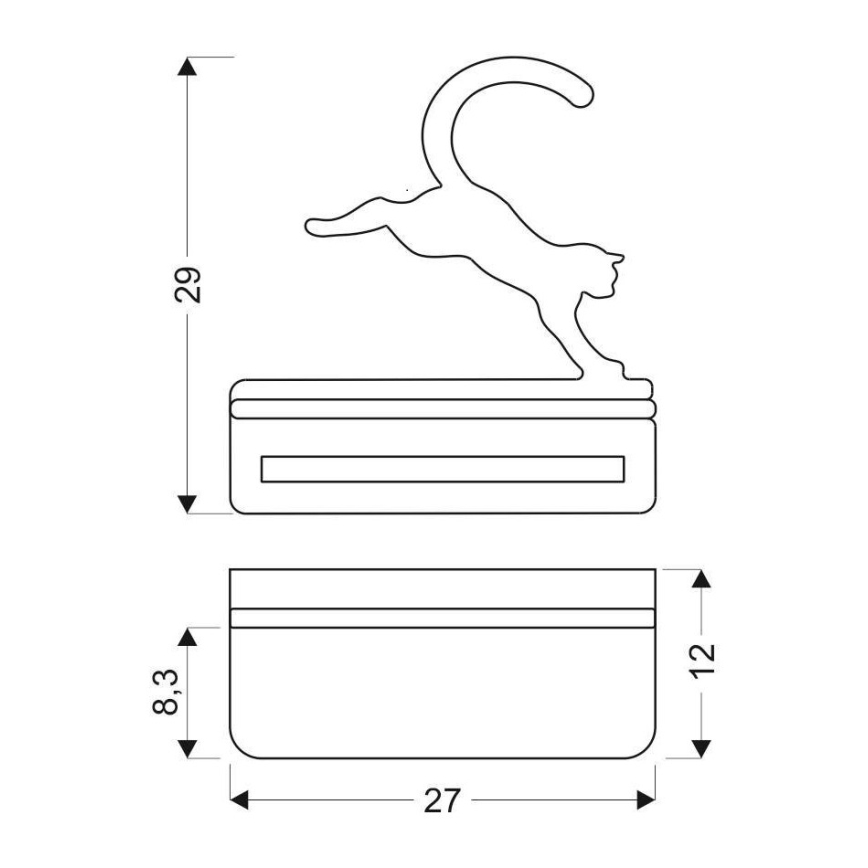 LED Dječja zidna svjetiljka s policom JUMPING CAT LED/5W/230V