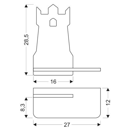 LED Dječja zidna svjetiljka s policom TOWER LED/4W/230V plava/drvo