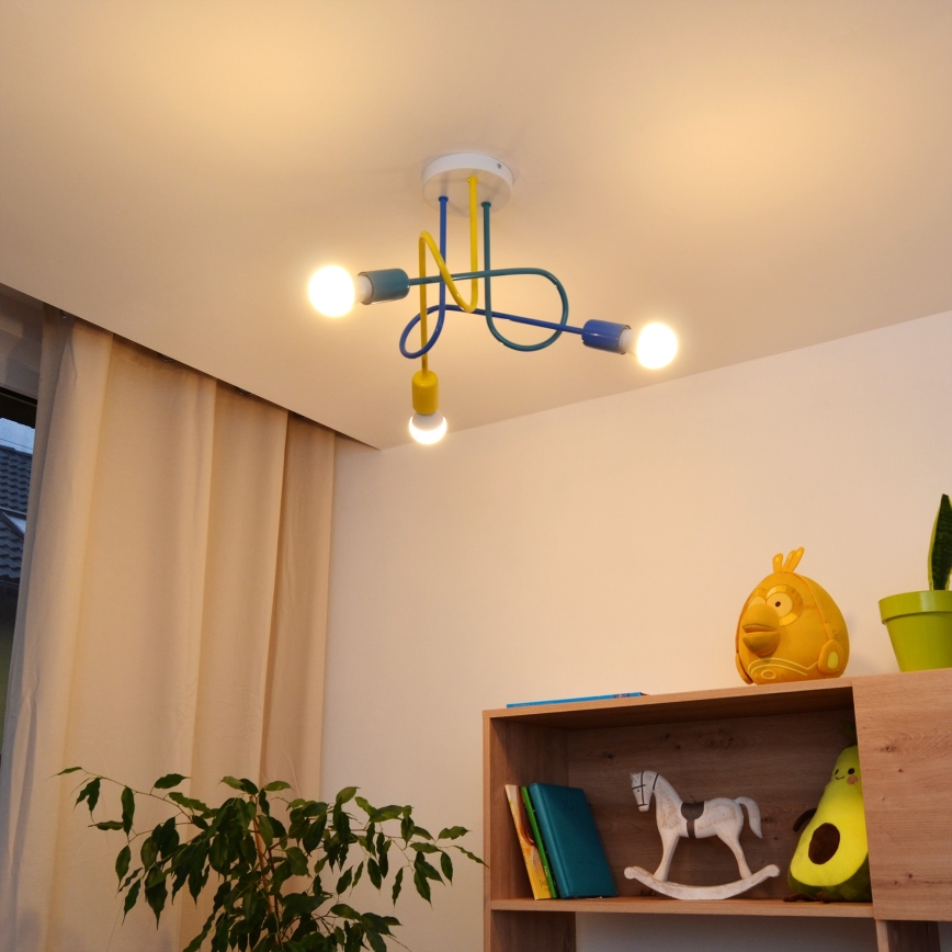 LED Dječji nadgradni luster OXFORD 3xE27/15W/230V