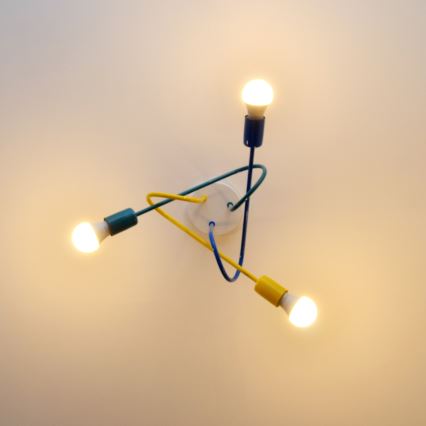LED Dječji nadgradni luster OXFORD 3xE27/15W/230V