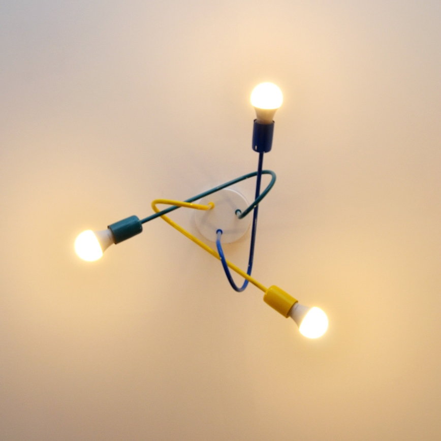 LED Dječji nadgradni luster OXFORD 3xE27/15W/230V