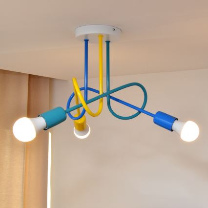 LED Dječji nadgradni luster OXFORD 3xE27/15W/230V