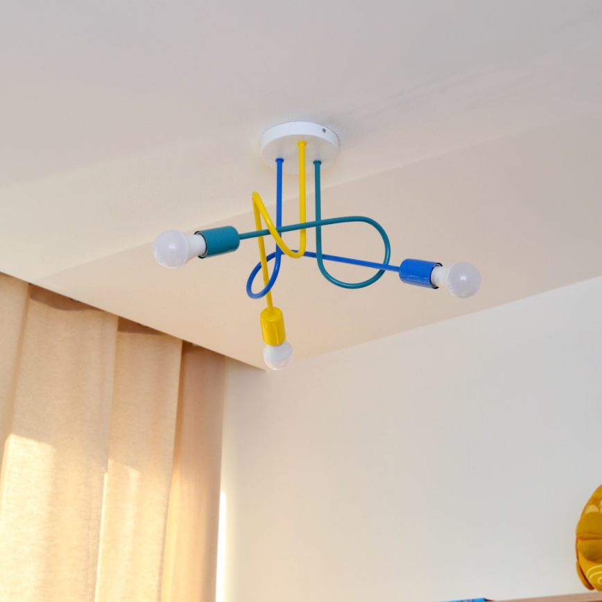 LED Dječji nadgradni luster OXFORD 3xE27/15W/230V
