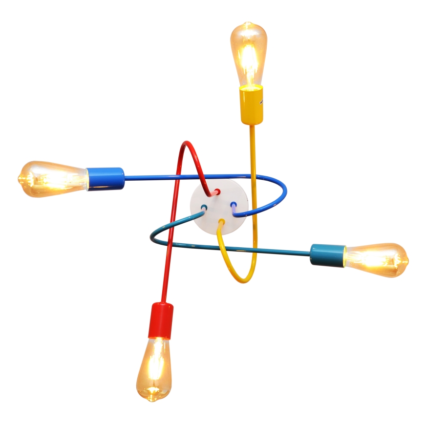 LED Dječji nadgradni luster OXFORD 4xE27/10W/230V