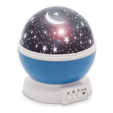 LED Dječji projektor 4W/5V/4xAAA