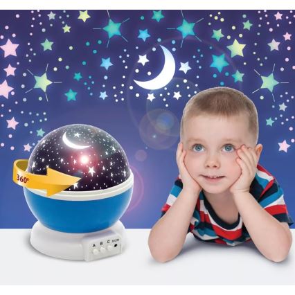 LED Dječji projektor 4W/5V/4xAAA