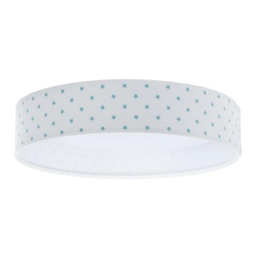 LED Dječji stropni luster GALAXY KIDS LED/24W/230V zvjezdice bijela/tirkizna