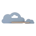 LED dječji zidni lampa s policom CLOUD LED/5W/230V plava,