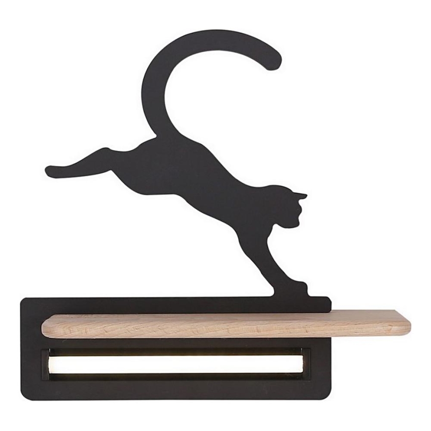 LED dječji zidni lampa s policom JUMPING CAT LED/5W/230V,