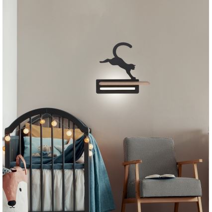 LED dječji zidni lampa s policom JUMPING CAT LED/5W/230V,