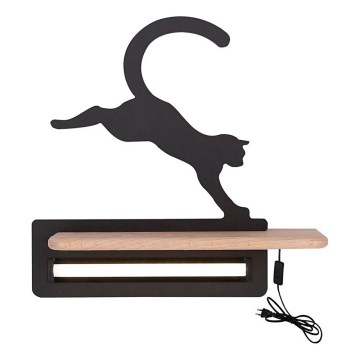 LED dječji zidni lampa s policom JUMPING CAT LED/5W/230V,