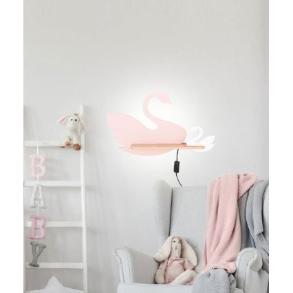 LED dječji zidni lampaš s policom SWAN LED/5W/230V,