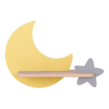 LED dječji zidni lampaš s policom MOON LED/5W/230V,