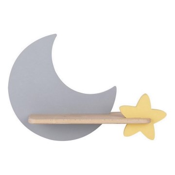LED dječji zidni lampaš s policom MOON LED/5W/230V,
